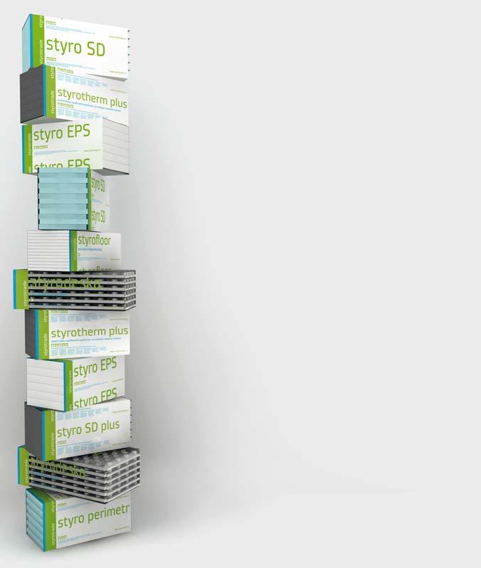 Obsah Úod O společnosti Styrotrade 3 Značkoé ýrobky Styrotrade 4 EPS a možnosti jeho yužití 6 Přehled produktů 8-9 Přehled produktů Fasády 10-27 Střechy ikmé 28-29, 32, 34-35 Střechy ploché 30-47