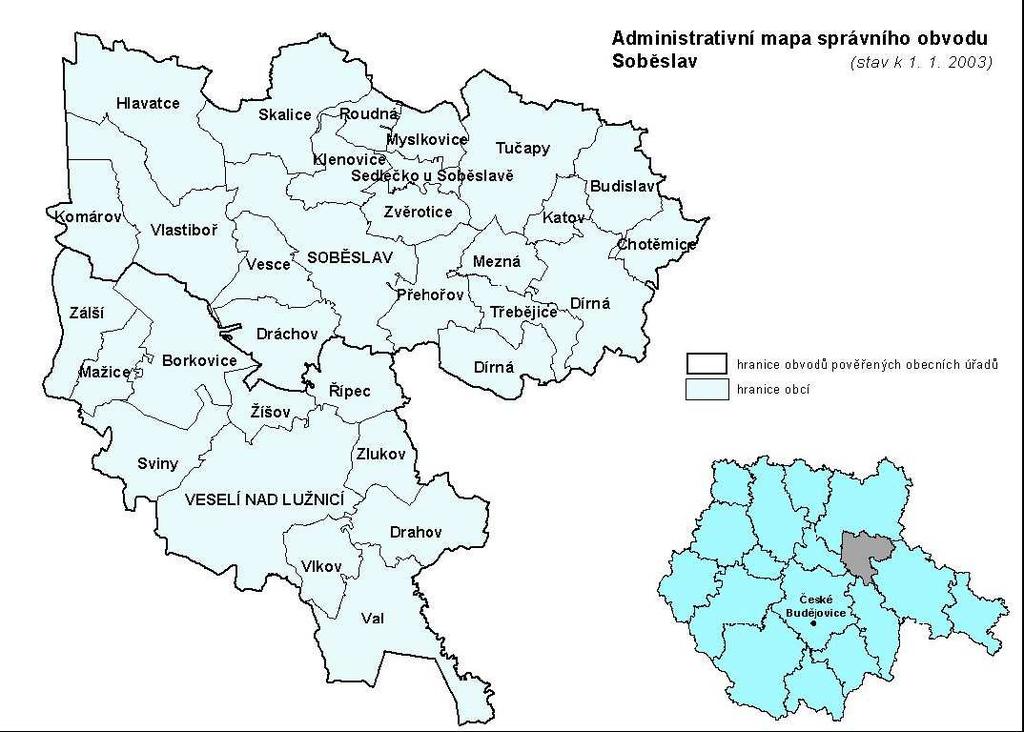 a) Sociodemografické podmínky a.1 V ORP Soběslav žije 22 233 obyvatel (údaj k 31.12.2009).