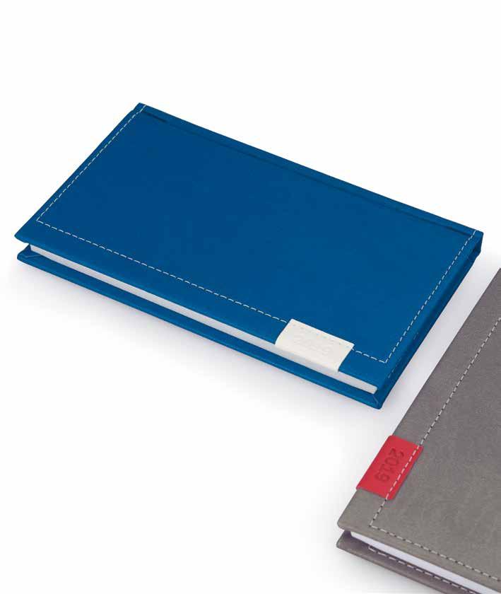 46 2019 Diaries & notebooks Elegant Joy Advertising and branding options Blind embossing Colour foil embossing Silkscreening Digital printing Laser gravure printing Metal or plastic label Diaries