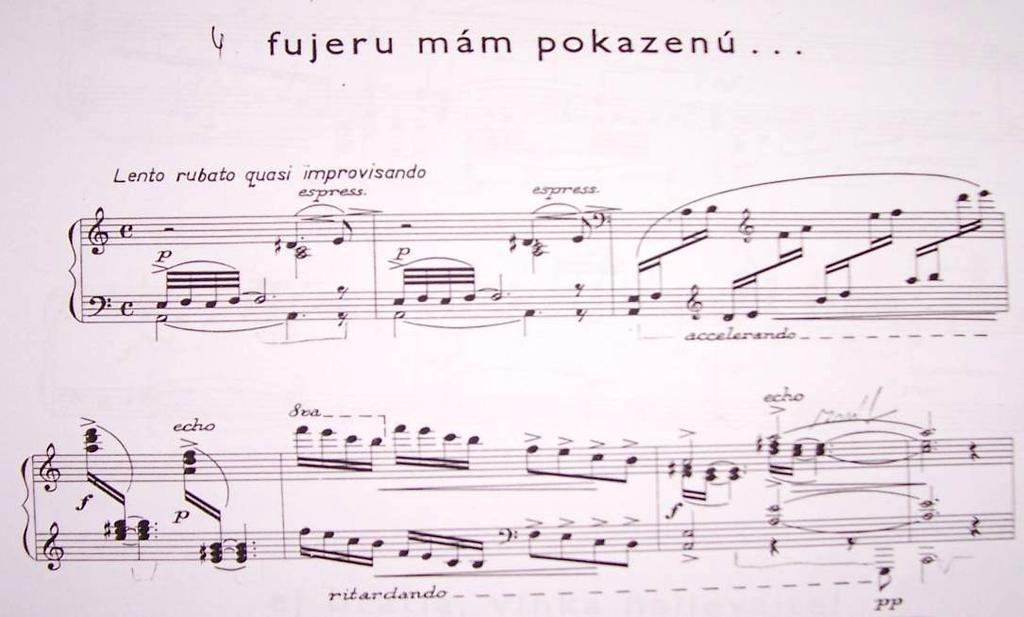 Ukázka č. 6, Klega M.: Zbojnické nápady pro klavír, III. část IV. Fujeru mám pokaženú.