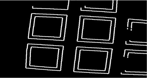 AR Tag: Princip funkce - čtvercové vzory tištěná značka známé velikosti a jedna kamera, extrakce hran, test rovnoběžnosti, identifikace rohů a přečtení