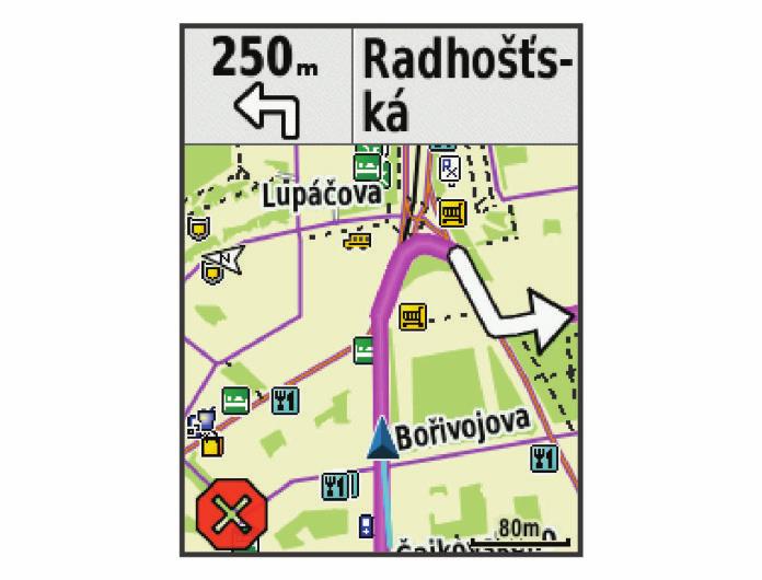 Navigování zpět na start V kterémkoli bodě jízdy se můžete vrátit do výchozího bodu. 1 Vyrazte na projížďku.