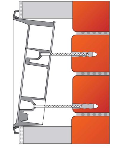 Zapuštěná montáž zateplená fasáda Co potřebujete k instalaci: 2N Helios IP Safety Rámeček, obj. č.