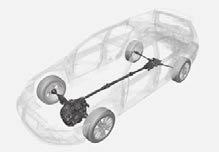 03 Prostředí řidiče Pohon všech kol AWD* Pohon všech kol je trvale zařazen 03 Pohon všech kol (All Wheel Drive) znamená, že jsou současně poháněna všechna čtyři kola vozu.