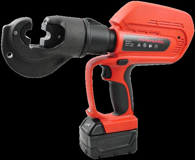 HYDRAULICKÁ LISOVACÍ NÁŘADÍ / HYDRAULIC CRIMPING TOOLS AP130-C - Akumulátorové hydraulické lisovací nářadí 18V AP130-C - Battery-operated Hydraulic Tool 18V Na lisování Al a Cu kabelové koncovky max.