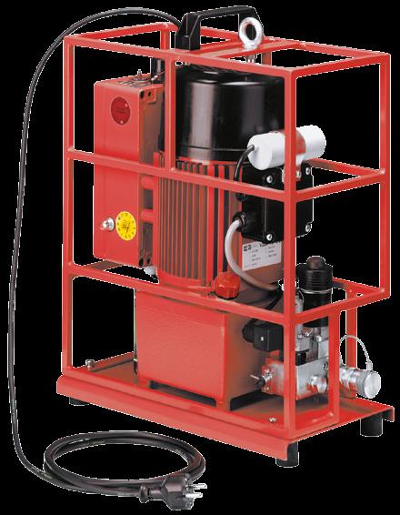 HYDRAULICKÉ PUMPY / HYDRAULIC PUMPS NP220-1 - Síťová elektrohydraulická pumpa 230V NP220-1 - Mains-operated Hydraulic Pump Navržena pro provozní hydraulickými nástroji, maximální tlak 700 bar (70