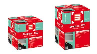 Speciální suchý lepíácí systém na schodiště UZIN Steptec nový výrobek od 05.2010 Speciální lepící systémy UZIN na schodiště byly nyní rozšířeny o nové výrobky UZIN Steptec 150 a Steptec 220.