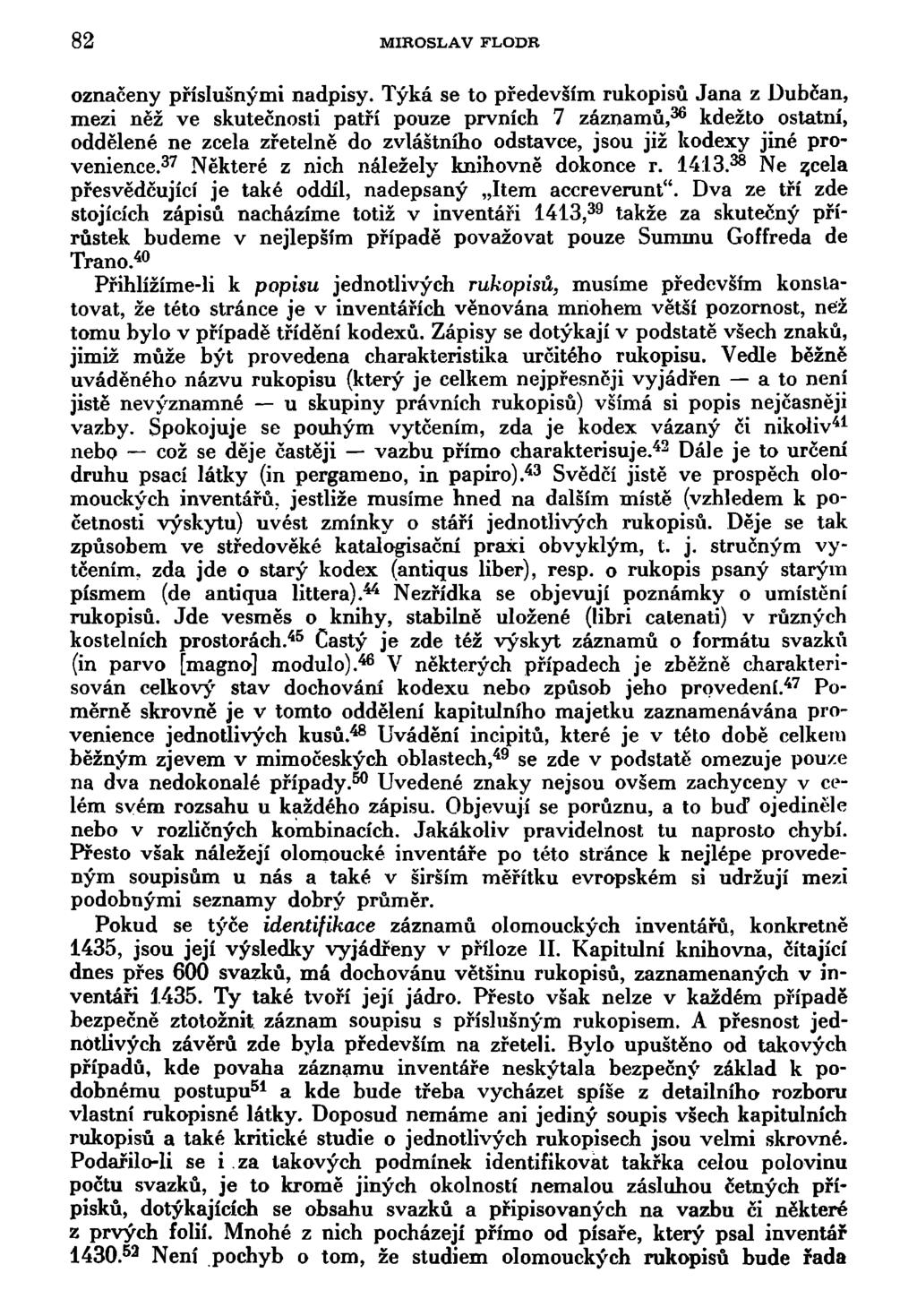 82 MIROSLAV FLODB označeny příslušnými nadpisy.