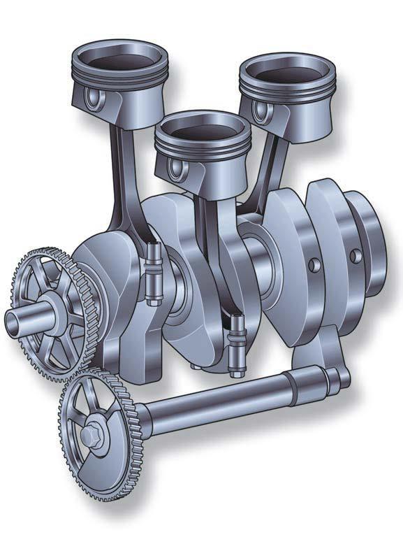 KLIKOVÝ MECHANISMUS 1 KLIKOVÝ MECHANISMUS Klikový mechanismus se skládá z klikového hřídele, ojnice a pístní skupiny, kterou tvoří pístní čep, pojistné kroužky a píst, opatřený těsnícími a stíracími