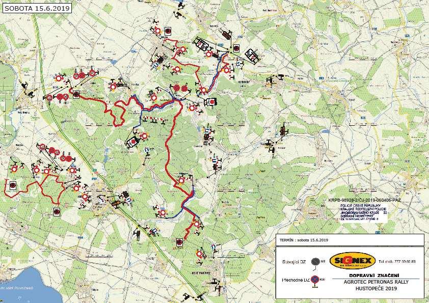 Č.j. MUH/ 30311/19/393 str. 5 Uzavírky a objízdné trasy 15.06.2019 Obdrží: Navrhovatel: AGROTEC AUTOKLUB v AČR, Ing. Martin Rada, IČO 71249109, Brněnská č.p.