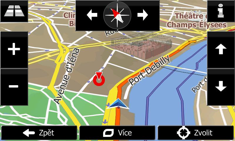 2.3.4 Manipulace s mapou Chcete-li mapu během navigace procházet, kdekoli na ni klepněte.