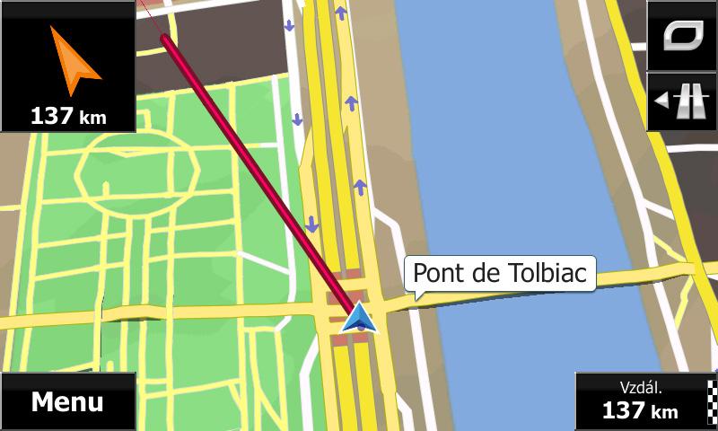 4 Navigace mimo silnici Při prvním spuštění vypočítává Fiat Punto AVN trasy pomocí vysoce kvalitních vektorových map silniční sítě dodávaných spolu s produktem.