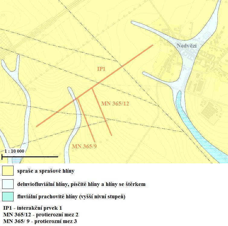 150 cm. Na lokalitách se nachází černozem modální a luvická černozem, která ve své rozloze převažuje (Chlupáč et al. 2011). Obr. 3: Pedologické poměry vymezených lokalit (www.mapy.geology.