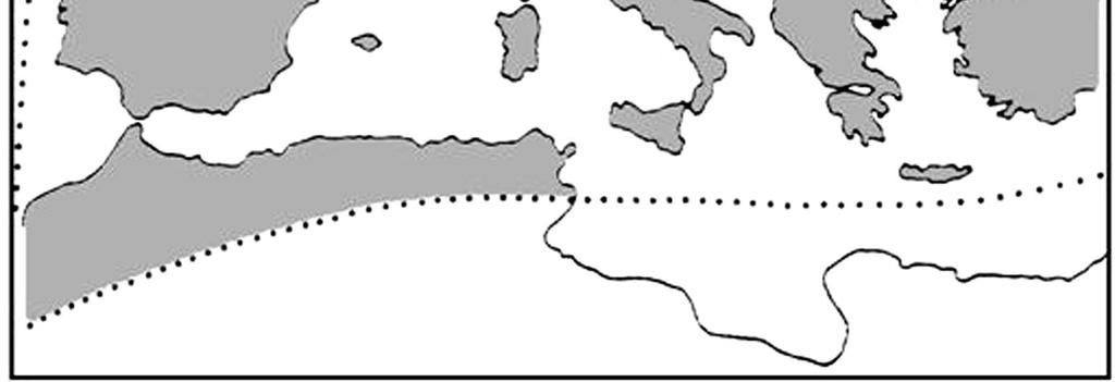 Distribution of the Common Nightingale (Luscinia megarhynchos, dark grey) and the Thrush Nightingale (L. luscinia, light/pale grey) in Europe and their contact zone (black).