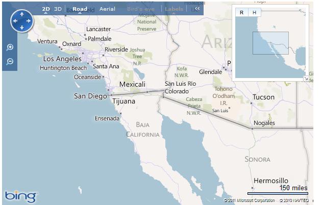 4. 1. VLIV POLOHY PŘI HRANICÍCH USA Mapa 1.