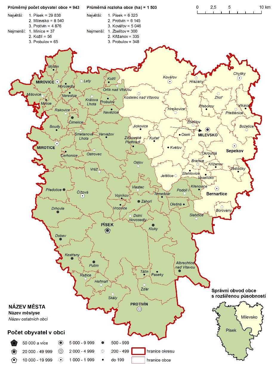Teoretická část 1 Charakteristika bývalého okresu Písek Bývalý okres Písek vznikl v roce 1960.