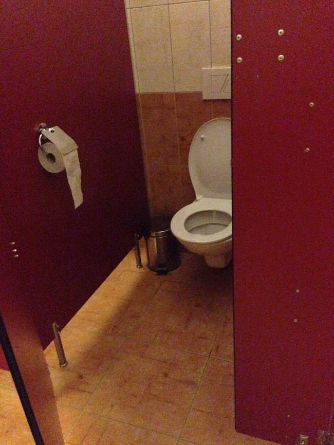 Obrázek 36 WC kabinka Obrázek 37 Vyšší umývadla na toaletách Hrad Zvíkov bych zhodnotila jako