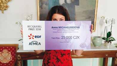 v Brookhavenské národní laboratoři (BNL) v USA nazvanou Jet Reconstruction in Au+Au Collisions at RHIC Becquerel Prize for Nuclear 2018 (1.