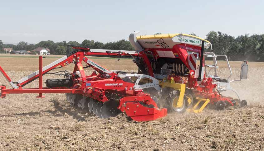 S rozšířenými možnostmi využití Pracovní záběr do 4 m TERRADISC MULTILINE Koncept MULTILINE spojuje přednosti stroje pro zpracování půdy a secího stroje.
