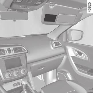 Bezpečnost dětí: deaktivace, aktivace airbagu předního spolujezdce (2/3) A A 3 Tyto instrukce vám připomíná označení na přístrojové desce a štítky A na každé straně sluneční clony spolujezdce 3