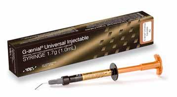 G- nial Universal Injectable od GC Udêlejte zmênu Tento materiál se skvêle põizpûsobuje a zachovává hrany bez poklesû Byl jsem põekvapen, jak dobõe zatéká do hlubokých kavit Velmi významnê urychluje