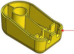 Díly a prvky Triáda slouží k úpravě prvku Přesunout plochu (posunout nebo otočit), který byl vytvořen pomocí triády Instant3D. Triáda se zobrazí po výběru prvku na grafické ploše.