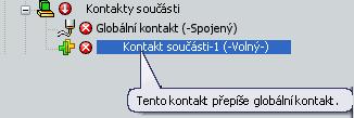 Simulace Zlepšení kontaktní sady Můžete si kontaktní sady (ručně nebo automaticky) a plně definovavat jejich typy, jako například Žádný průnik nebo Spojené v samostatném uživatelském rozhraní.