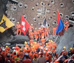 Obr. 12. Překonání světového rekordu prorážkou 15. října 2010, Sedrun Obr. 13.