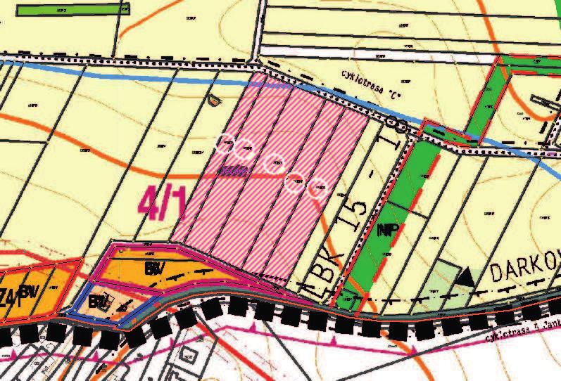 o pozemky parc. č. 1855, 1856, 1857, 1858 a 1559 v k.ú.