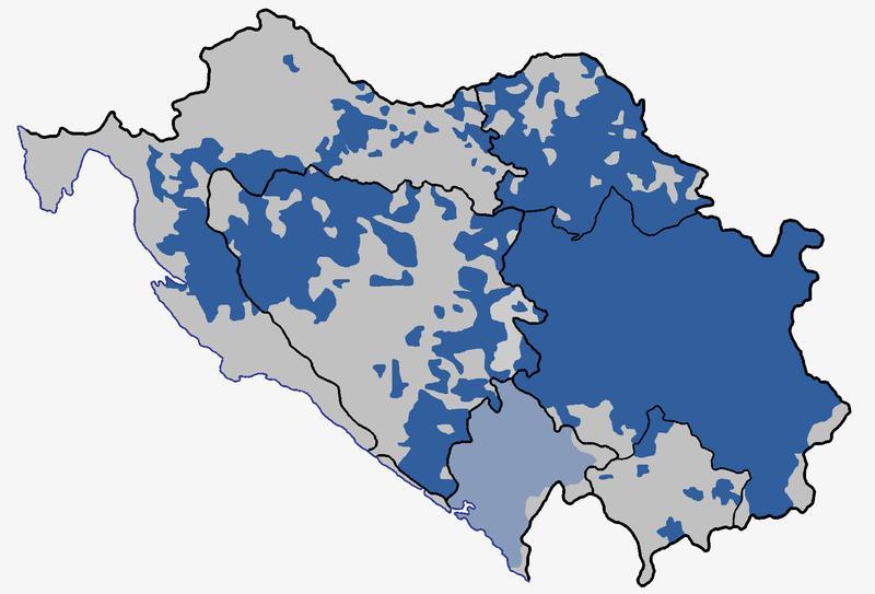 velké Srbsko - ideologický koncept rozšíření území Srbska podle etnických,