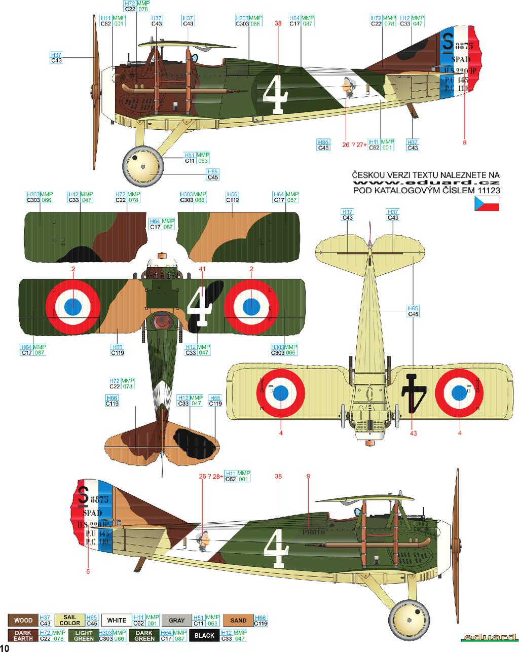 B S 8875, flown by Adj. Václav Pilát, Spa.124, France, fall 1918 The beginning of the war found Ing. Vaclav Pilat in France.