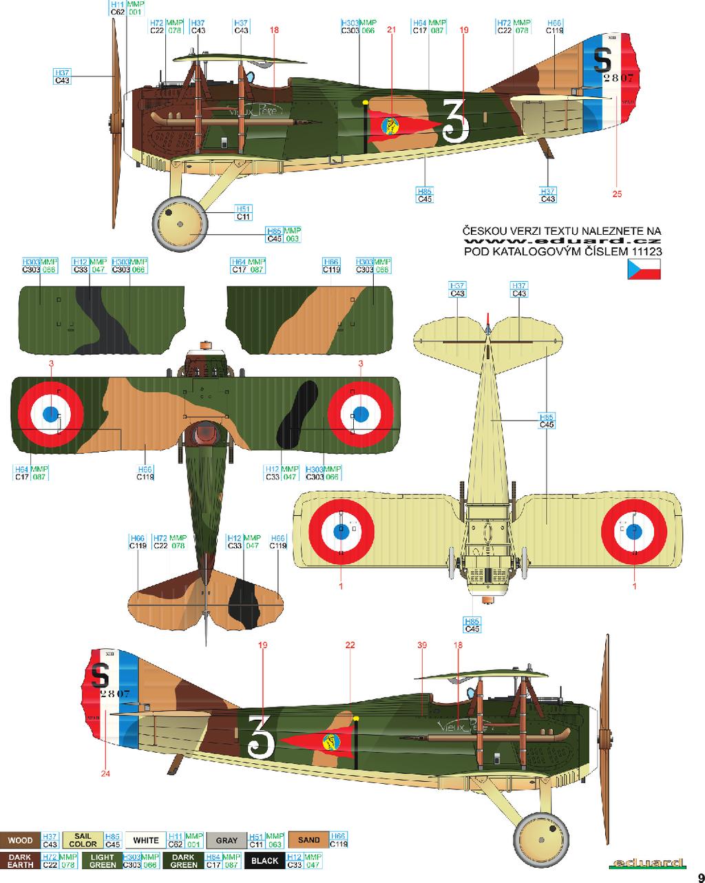 A S 2807, flown by Adj. Augustin Charvát, Spa.315, Chaux, France, September 1918 The beginning of the war found the tailor Augustine Charvat in France, expanding his horizons.