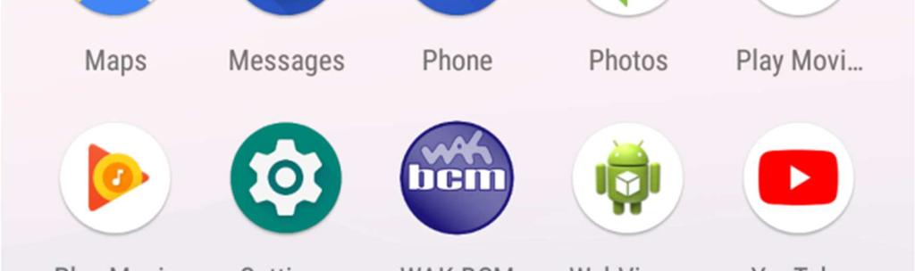 Aplikace není dostupná v obchodě Google Play, protože se jedná o mobilní rozšíření systému BCM.