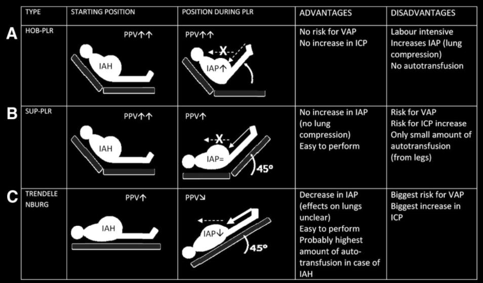 raising maneuver in patients with increased intra-abdominal pressure: Be aware that not