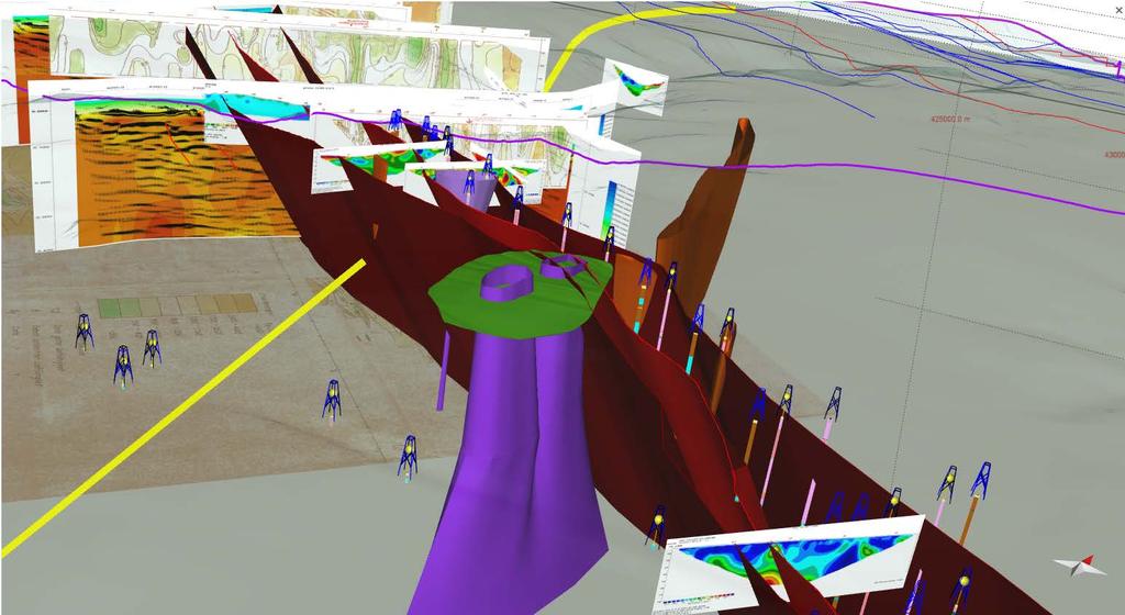 Detaily 3D modelu Pásmo Petrovice Dobra a Špičák