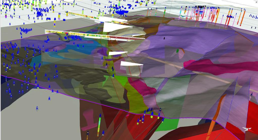 Detaily 3D modelu úpatí krušnohorského svahu