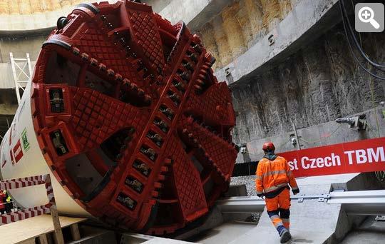Rozdílné metody ražby tunelu Verschiedene