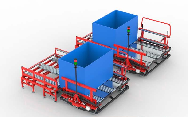OBOUSTRANNÁ NAKLÁDKA / VYKLÁDKA DOUBLE SIDED LOADING / UNLOADING Plošiny pro vnitřní dopravní systémy EFS byly navrženy tak, aby