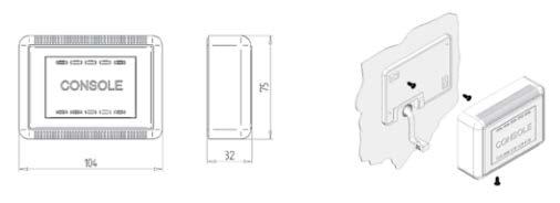 LCD regulátor může být instalován na stěnu do montážní krabice nebo jako vestavný do zdi, pomocí standardního modulu 503 a jednoho z následujících rámečků: Vimar (Idea Rondó), Bticino (Living and