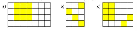 11) Doplňte tabulku včetně jednotek KVÁDR I II III IV V Délka a = 2 cm a = 0,4 dm a = 0,08 m a = 800 mm a = 5 m Šířka b = 3 cm b = 0,5 dm b = 0,7 dm b = 10 dm Výška c = 4 cm c = 0,6 dm c = 6 cm c = 5