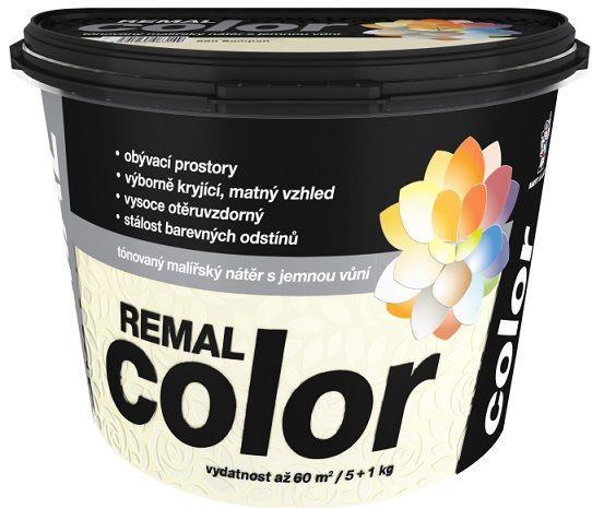 REMAL COLOR 5+1 kg od 285,- Natónovaný malířský nátěr s jemnou vůní ovoce. Remal Color je vysoce otěruvzdorný, paropropustný tónovaný disperzní malířský nátěr s jemnou vůní.