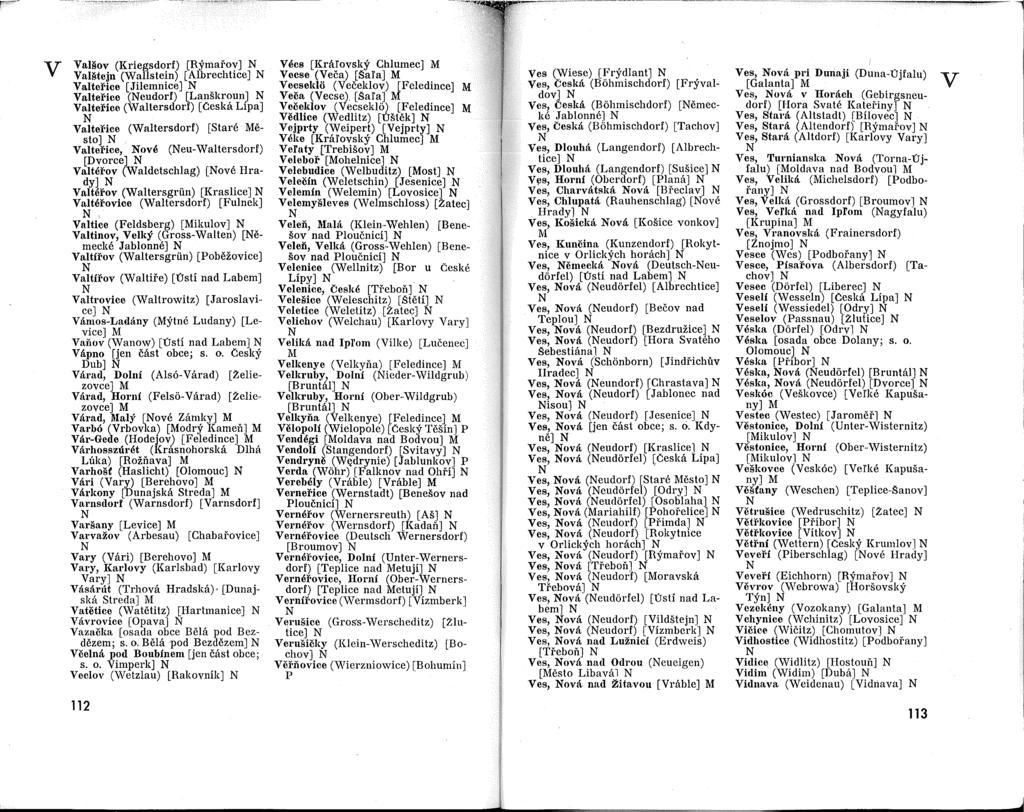 v Valsov (Kriegsdorf) [Ry-mai"ov] Valstejn (Wallstein) [Albrechtice] Valtece [Jilemnice] Valtece (eudorf) [LanskrounJ Valtece (Waltersdorf) [ceska LIpa] VaItece (Waltersdorf) [Stare esto] Valtece,
