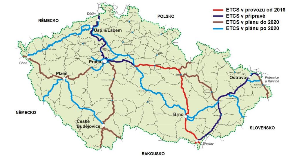 Systémové řešení napájení trakčních vozidel Subsystém řízení a zabezpečení k nepotřebnosti signálních prvků neexistuje nebezpečí přehlédnutí či nerespektování návěsti a dochází ke zvýšení