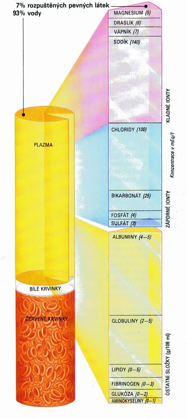 KREV krevní plazma Anorganické látky