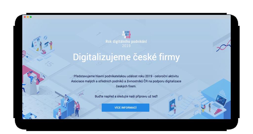 WEB o Hlavní komunikační kanál o Hlavní web (www.rokdigitalnihopodnikani.