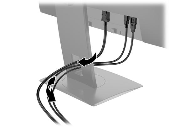 Připojení kabelů POZNÁMKA: s monitorem. Monitor je dodáván s vybranými kabely. Ne všechny kabely uvedené v této části jsou dodávány 1.