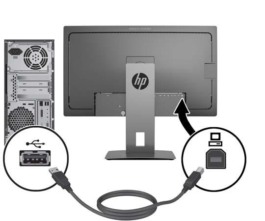 Konektor MHL také nabíjí mobilní zařízení MHL při připojení a vysílání. POZNÁMKA: Můžete také připojit kabel HDMI mezi portem HDMI MHL na monitoru a zdrojovým zařízením HDMI. 4.