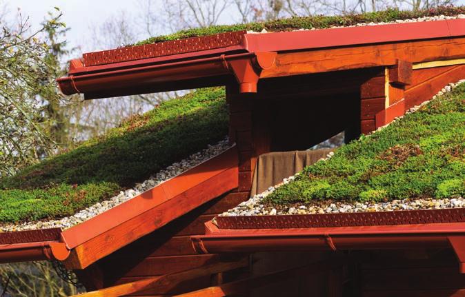 drenážní vrstva, filtrační textílie, akumulační a retenční vrstva, substrát, vegetace, doplňkový sortiment, kačírkové lišty, okrajové lišty, doplňkové drenážní vrstvy, šachta pro zelené střechy,