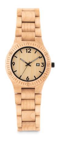 Dřevěné náramkové hodinky Módní dřevěné náramkové analogové quartz hodinky.