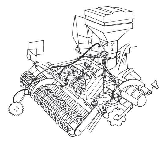 Meziplodiny Obr. 3. Secí stroj s pneumatickým transportem osiva v kombinaci s talířovým kypřičem.